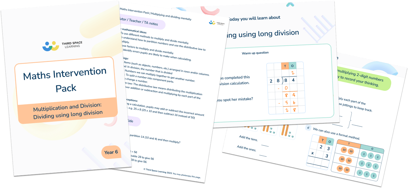 Maths Intervention Pack Multiplication and Division