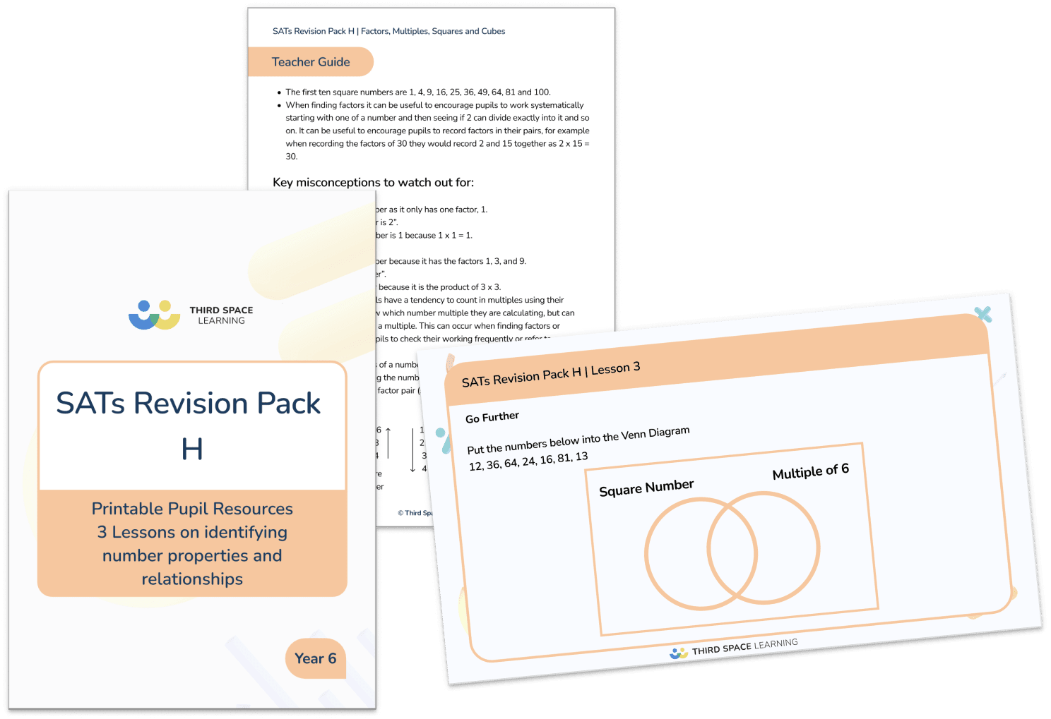 Factors, Multiples, Square & Cube Numbers Pack