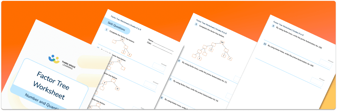 Factors Tree Worksheet
