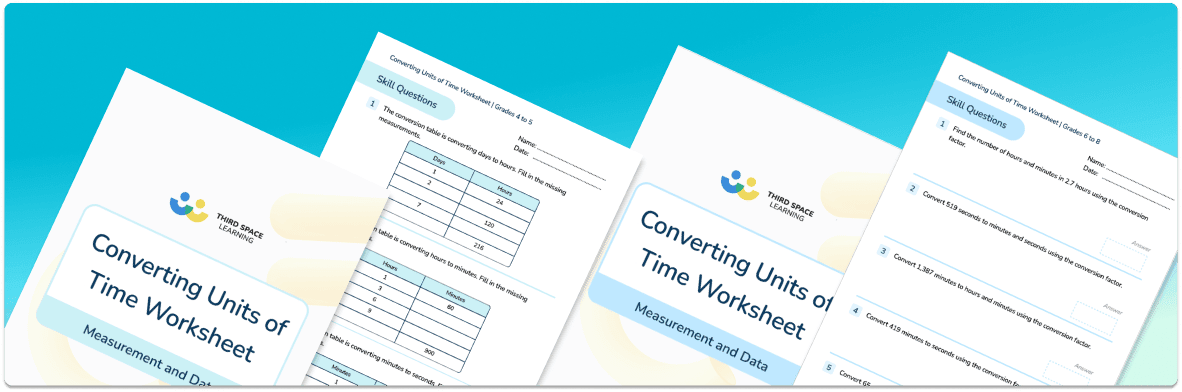 Converting Units Of Time Worksheet