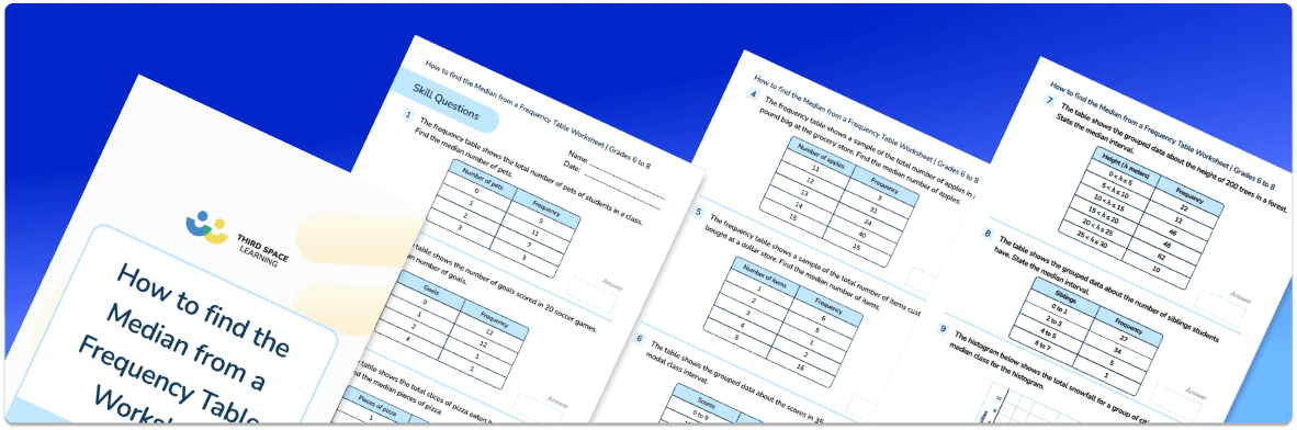 How To Find The Median From A Frequency Table Worksheet