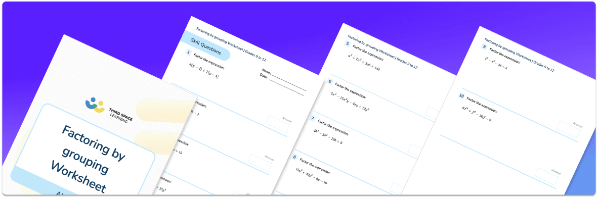 Factoring By Grouping Worksheet