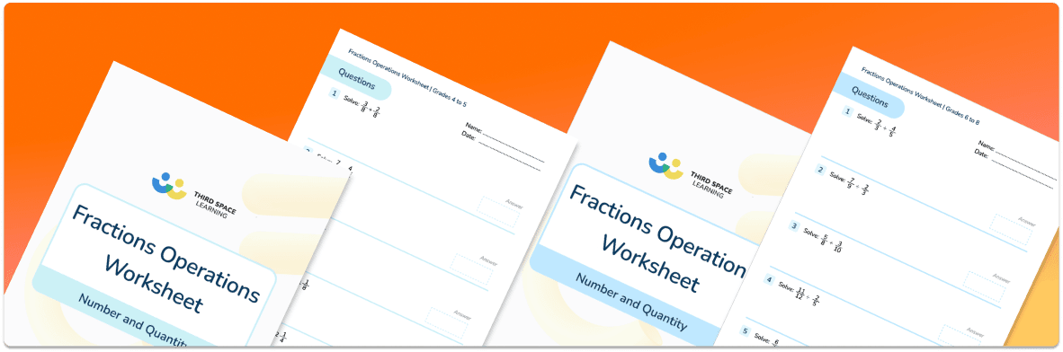 Fractions Operations Worksheet